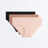 3 slip a vita bassa in misto poliammide con logo