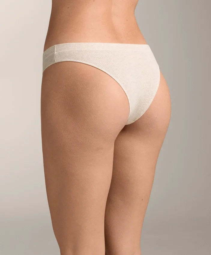 3 slip brasiliani in misto cotone con logo a coste 3 slip brasiliani in misto cotone con logo a coste