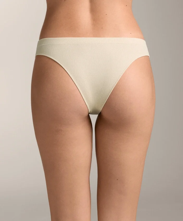 3 slip brasiliani in misto cotone con logo a coste 3 slip brasiliani in misto cotone con logo a coste