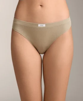 3 slip classici a costine in misto cotone con logo