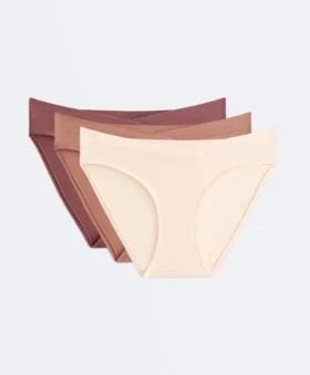 3 slip classici con taglio a V in misto modal