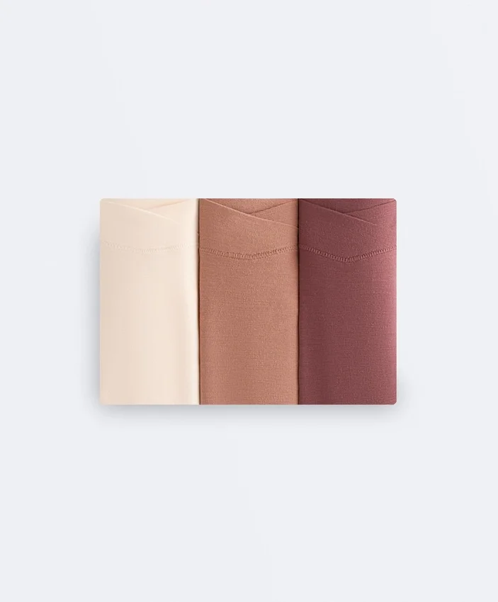 3 slip classici con taglio a V in misto modal 3 slip classici con taglio a V in misto modal