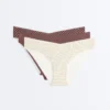 3 slip classici da Bikini con taglio a V invisibile in misto poliammide tagliati al laser