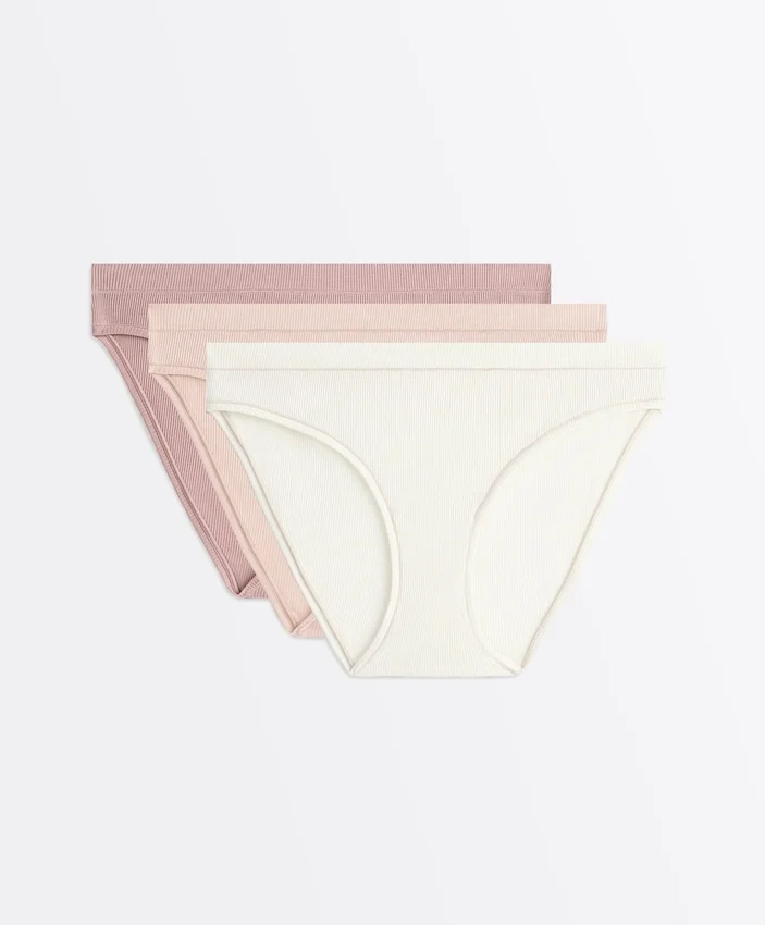 3 slip classici in cotone a costine 3 slip classici in cotone a costine