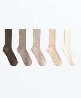 5 paia di calze classiche con cotone