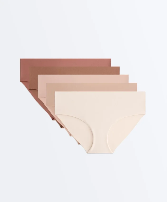 5 slip a vita bassa in misto poliammide Pantone™ invisibili 5 slip a vita bassa in misto poliammide Pantone™ invisibili