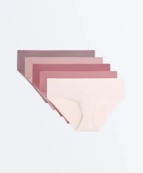 5 slip a vita bassa invisibili in misto poliammide