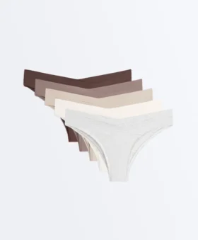 5 slip brasiliani con taglio a V in misto modal