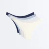 5 slip brasiliani in misto cotone con taglio a U 5 slip brasiliani in misto cotone con taglio a U