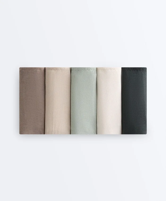 5 slip brasiliani in misto cotone con taglio a U 5 slip brasiliani in misto cotone con taglio a U