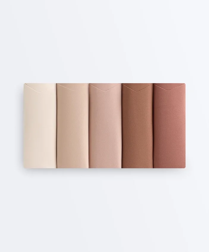 5 slip classici a V in misto poliammide invisibile Pantone™ 5 slip classici a V in misto poliammide invisibile Pantone™