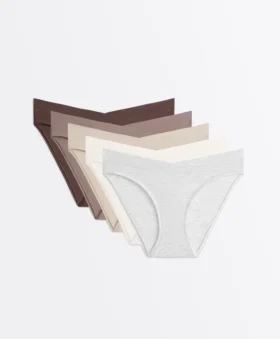 5 slip classici con taglio a V in misto modal