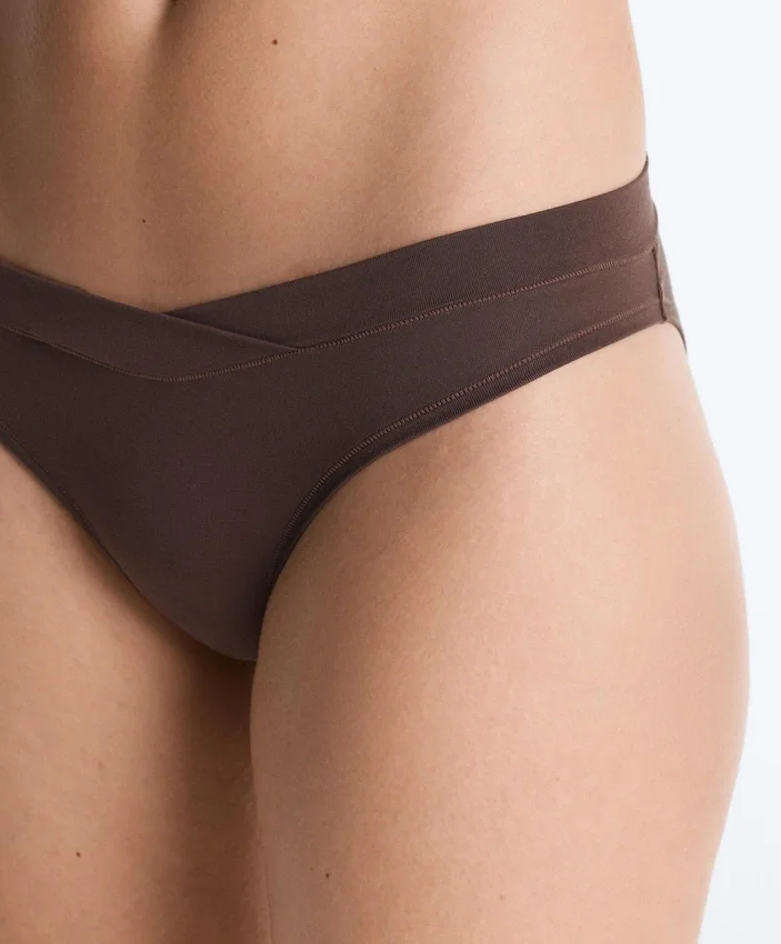 5 slip classici con taglio a V in misto modal 5 slip classici con taglio a V in misto modal