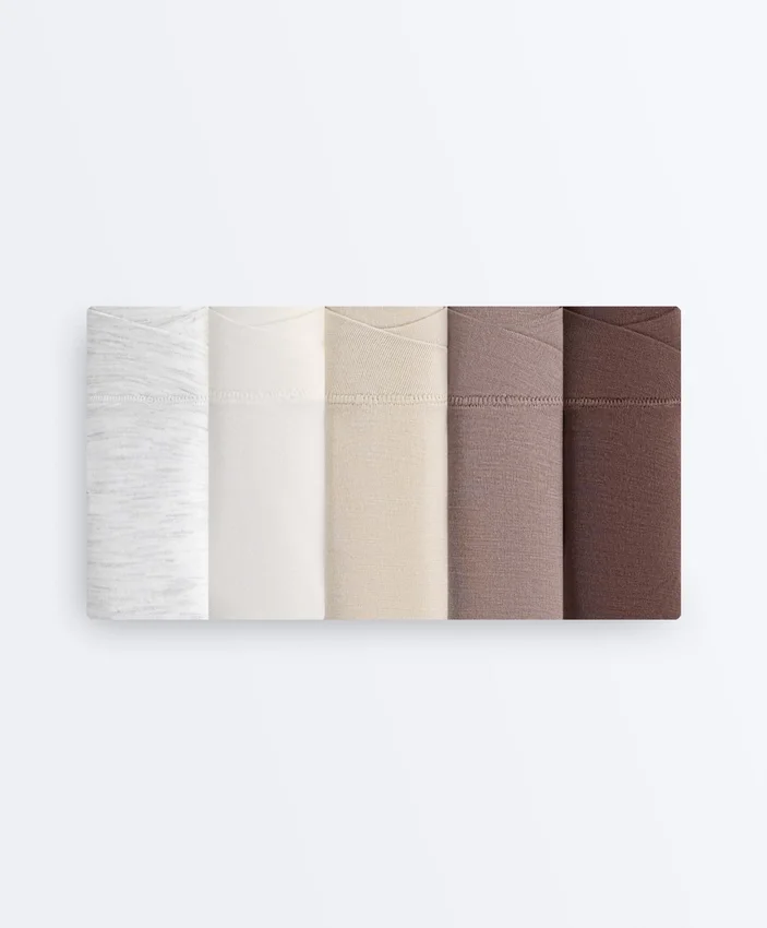 5 slip classici con taglio a V in misto modal 5 slip classici con taglio a V in misto modal