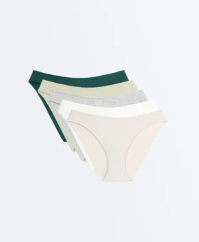 5 slip classici in cotone a costine con taglio a U