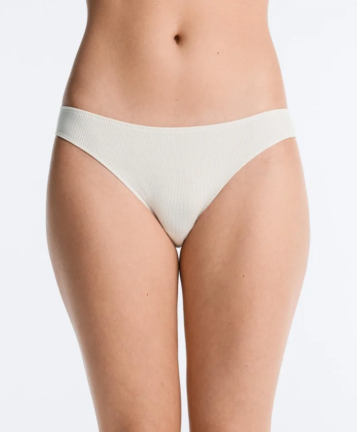 5 slip classici in cotone a costine con taglio a U 5 slip classici in cotone a costine con taglio a U