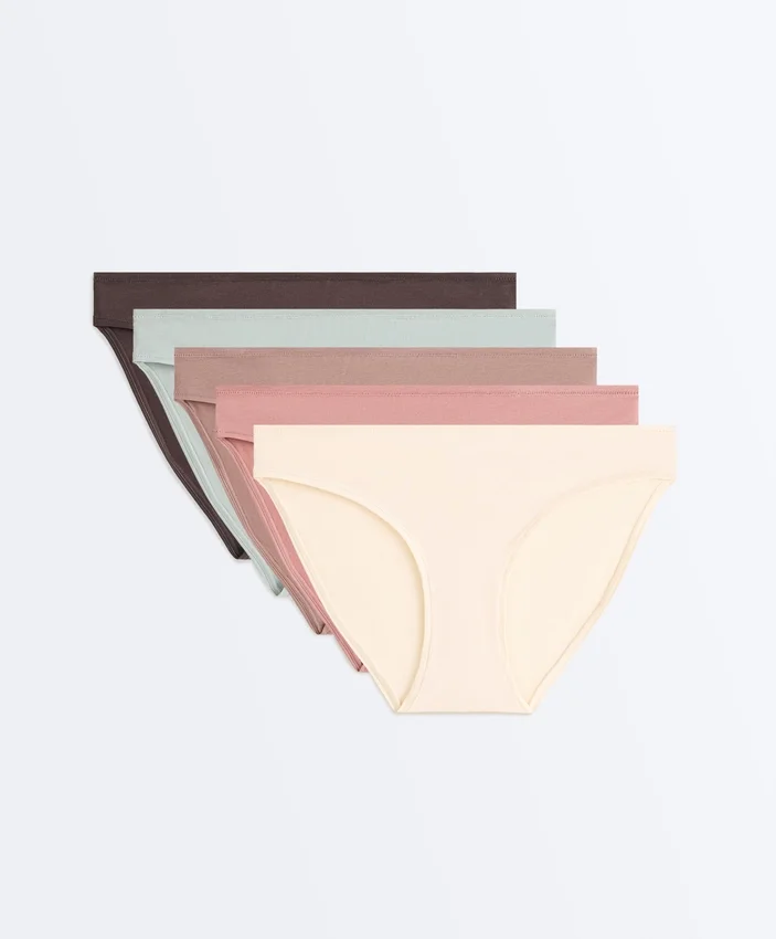 5 slip classici in misto cotone 5 slip classici in misto cotone