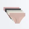 5 slip hipster leggeri in misto poliammide a costine con taglio laser invisibile 5 slip hipster leggeri in misto poliammide a costine con taglio laser invisibile