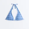 Bikini a collo allacciato a quadretti Bikini a collo allacciato a quadretti