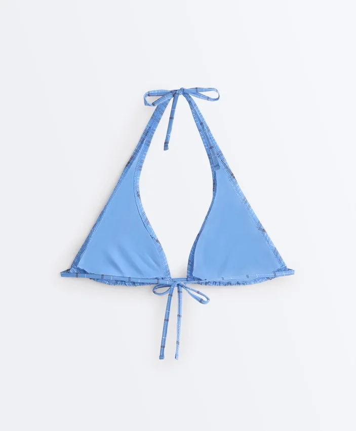Bikini a collo allacciato a quadretti Bikini a collo allacciato a quadretti
