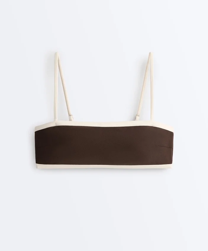 Bikini a fascia con bordi a contrasto Bikini a fascia con bordi a contrasto