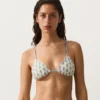 Bikini a triangolo con onde a contrasto all’uncinetto Bikini a triangolo con onde a contrasto all’uncinetto