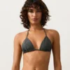 Bikini a triangolo in jacquard effetto lavato Bikini a triangolo in jacquard effetto lavato