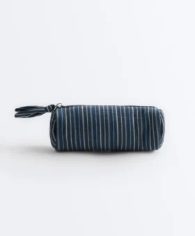 Borsa da toilette a righe con nodo