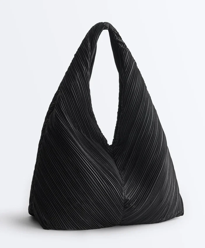 Borsa in nylon a pieghe Borsa in nylon a pieghe