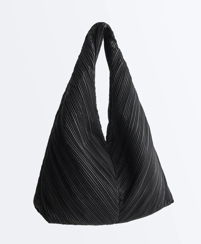 Borsa in nylon a pieghe Borsa in nylon a pieghe