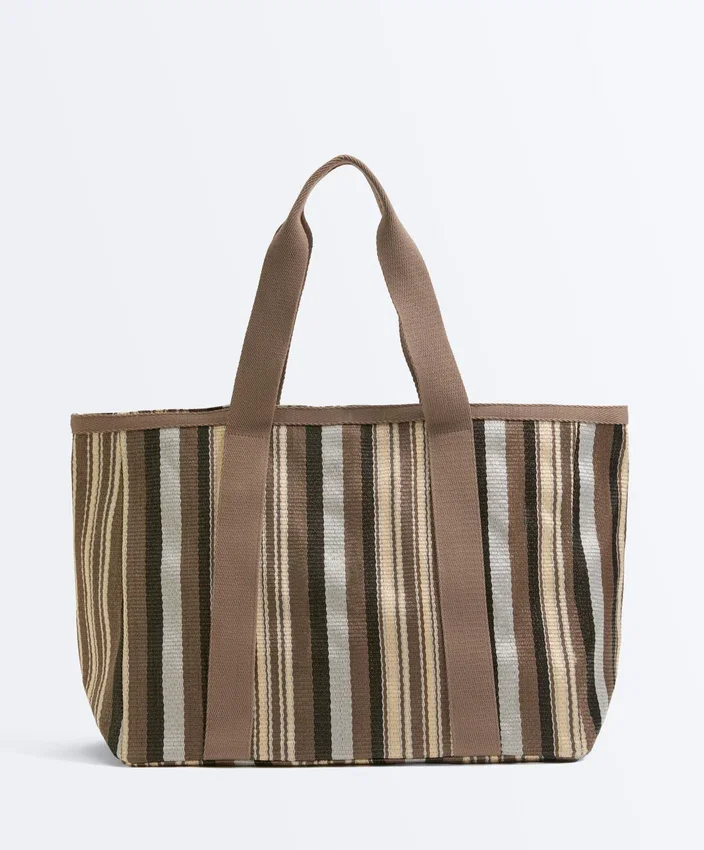Borsa shopper a righe Borsa shopper a righe