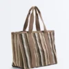 Borsa shopper a righe Borsa shopper a righe