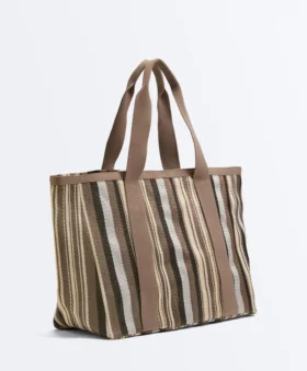Borsa shopper a righe