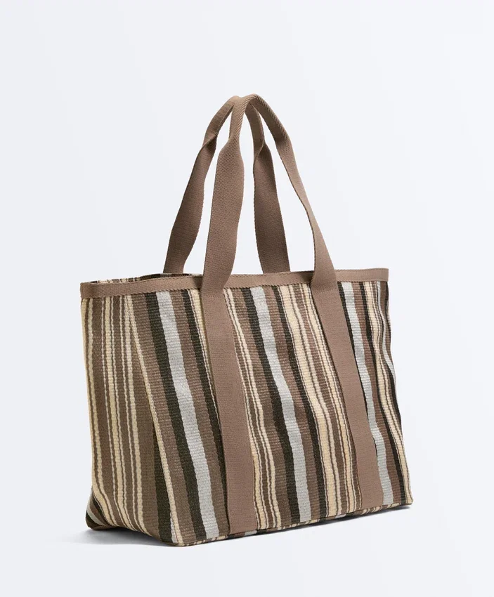 Borsa shopper a righe Borsa shopper a righe