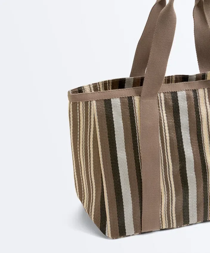 Borsa shopper a righe Borsa shopper a righe