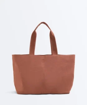 Borsa shopper morbida con cerniera