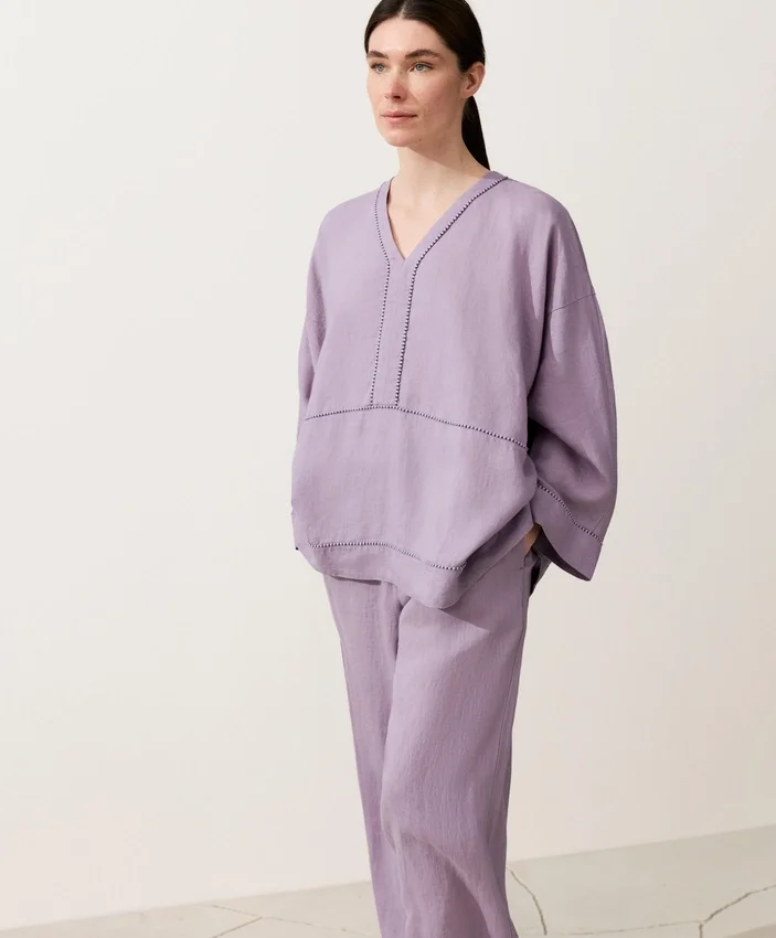 Caftani camicia in 100% lino Caftani camicia in 100% lino
