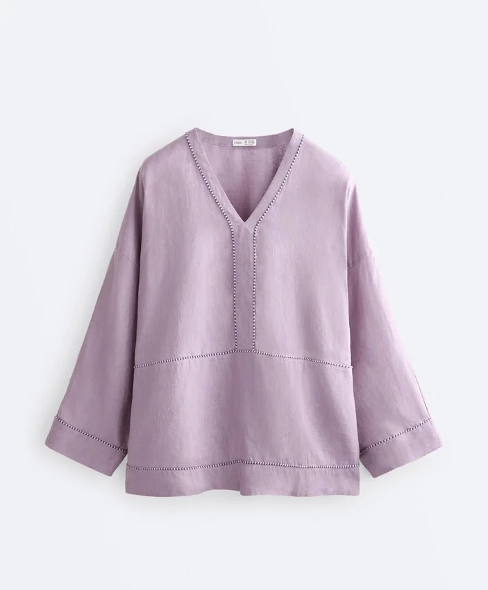 Caftani camicia in 100% lino Caftani camicia in 100% lino