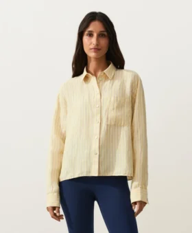 Camicia di pantaloncini in 100% lino