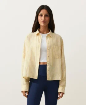 Camicia di pantaloncini in 100% lino