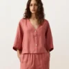 Camicie a maniche corte in 100% lino