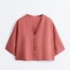 Camicie a maniche corte in 100% lino