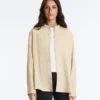 Camicie a righe in misto modal con colletto alla coreana