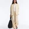 Camicie a righe in misto modal con colletto alla coreana