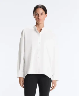 Camicie con colletto alla coreana in 100% cotone