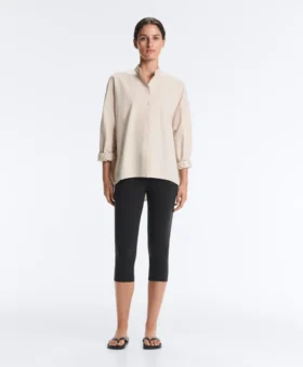 Camicie con colletto alla coreana in 100% cotone