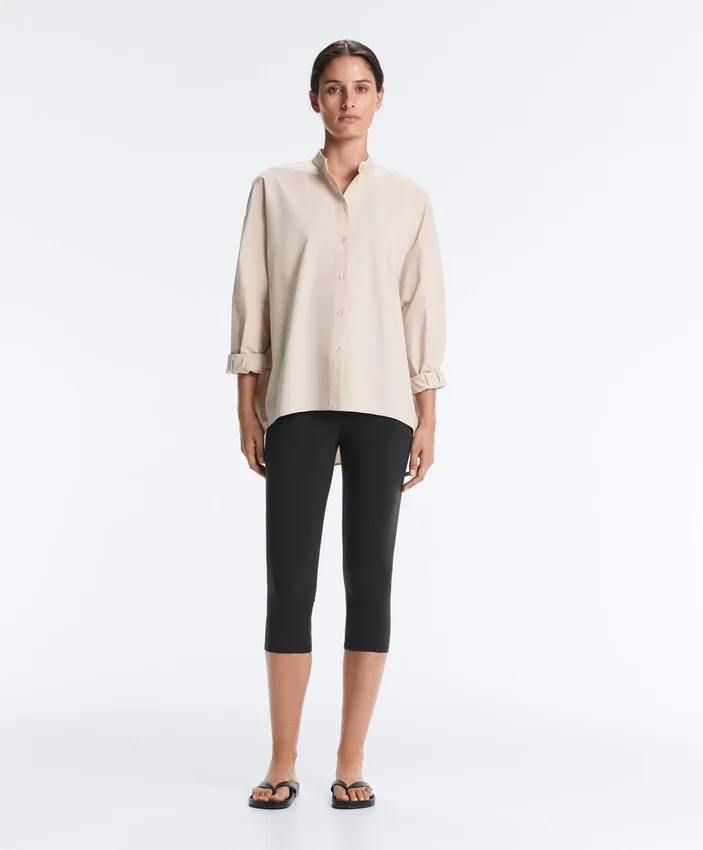 Camicie con colletto alla coreana in 100% cotone Camicie con colletto alla coreana in 100% cotone