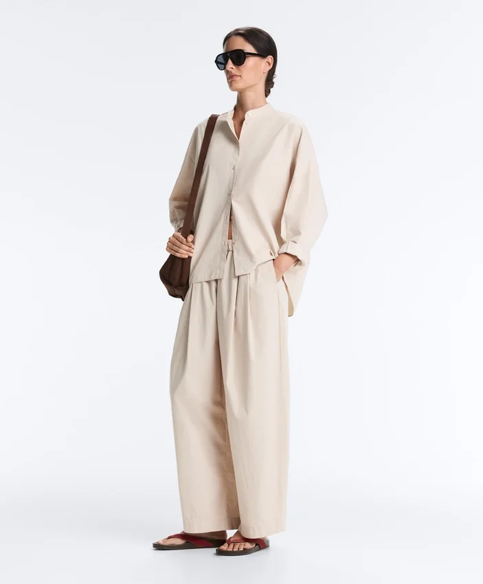 Camicie con colletto alla coreana in 100% cotone Camicie con colletto alla coreana in 100% cotone