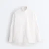 Camicie con colletto alla coreana in 100% cotone Camicie con colletto alla coreana in 100% cotone