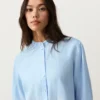 Camicie con colletto alla coreana in 100% lino